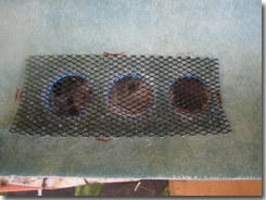 Mesh panel bonded using PU sealant - Click for larger image